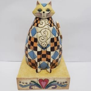 Jim Shore Abigail Cat Figurine #114419 Heartwood Creek Collection By Enesco 2003